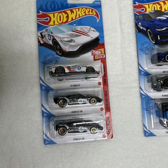 Hot Wheels Then And Now Series Ford GT-40 Camaro Mazda Bundle - Picture 2 of 3